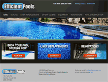 Tablet Screenshot of efficientpools.com